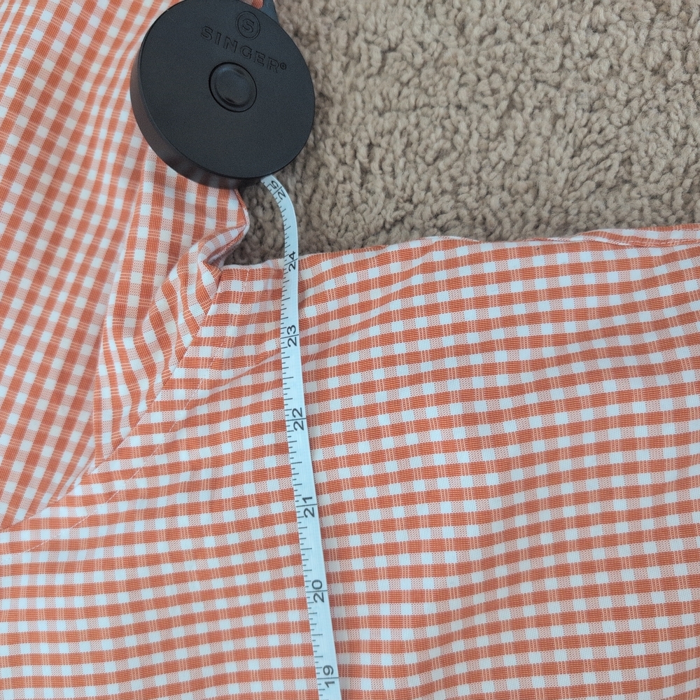 David Donahue Men's Orange Checkered Shirt - Size XLT (17/37) - Picture 4 of 7